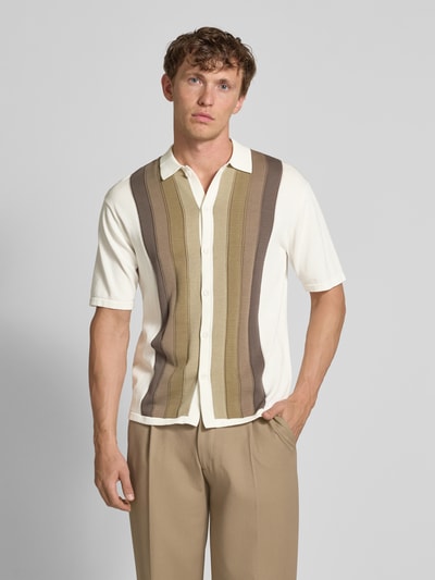 Drykorn Koszula casualowa z listwą guzikową model ‘Dantte’ Złamany biały 4