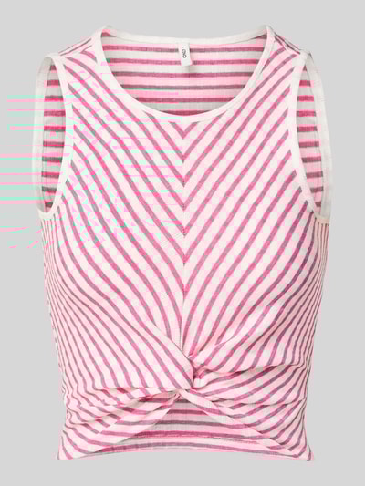 Only Slim Fit Tank Top mit Wickeloptik Modell 'SANDY' Pink 2