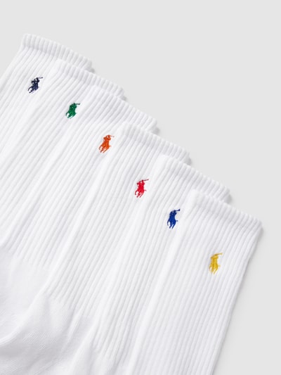 Polo Ralph Lauren Underwear Sokken met contrasterende merkstitching in een set van 6 paar Wit - 2