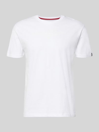Produktfoto, Herren T-Shirt aus Reine Baumwolle mit Gerader-Schnitt, Rundhalsausschnitt und Label-Details, Rückenlänge 68 cm, Alpha Industries