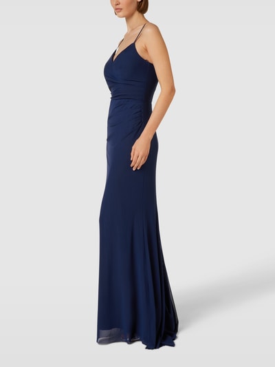 TROYDEN COLLECTION Abendkleid mit V-Ausschnitt Marine 4