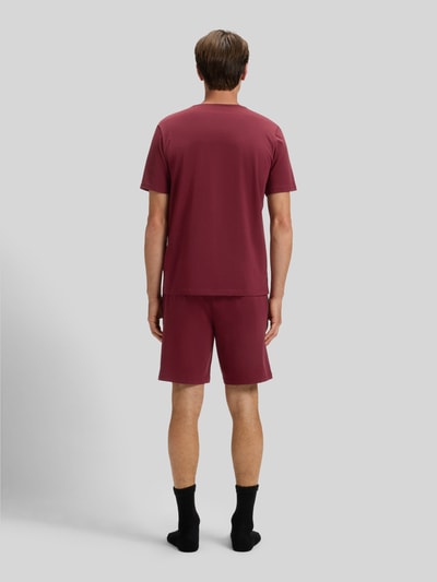 BOSS Regular Fit T-Shirt aus Baumwoll-Mix Modell 'MIX&MATCH' Dunkelrot 5