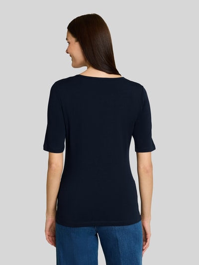 Tom Tailor t-shirt o kroju regular fit z mieszanka bawełny ' Granatowy 5