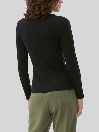 s.Oliver RED LABEL Slim fit shirt met lange mouwen van puur katoen Zwart - 4