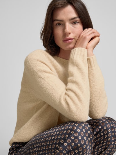 Weekend Max Mara Relaxed Fit Strickpullover aus Alpaka-Mix Modell 'GHIACCI' Ecru 3