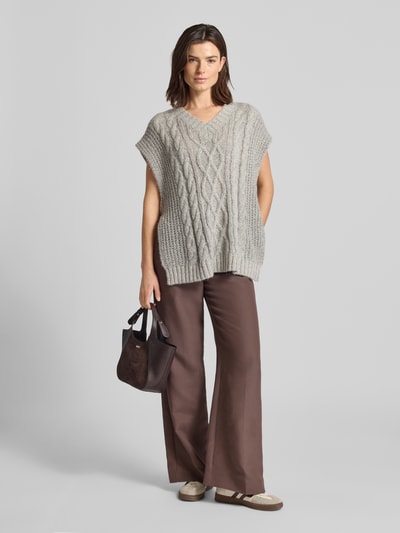 Scotch & Soda Oversized Pullunder mit V-Ausschnitt Hellgrau 1