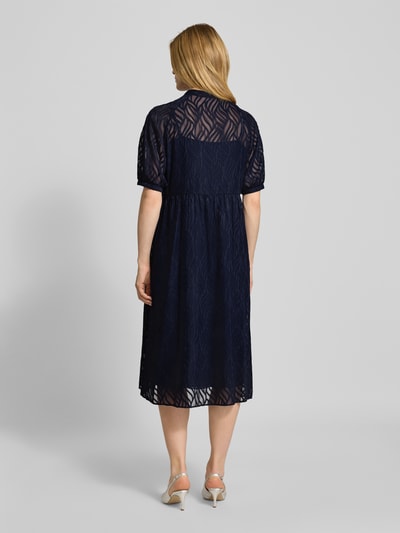 s.Oliver BLACK LABEL Regular fit midi-jurk met voering van viscose Marineblauw - 5