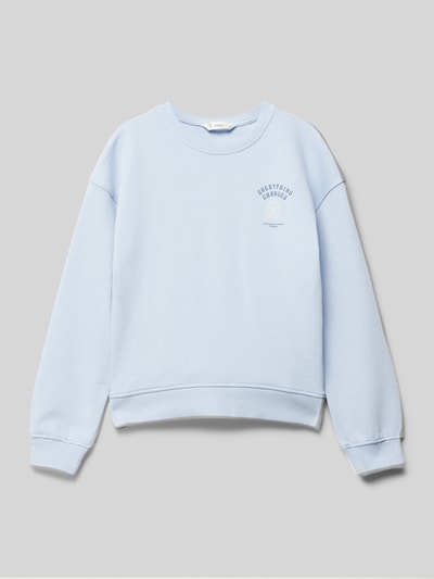 Mango Sweatshirt mit gerippten Abschlüssen Bleu 1