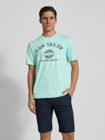 Tom Tailor Regular Fit T-Shirt aus reiner Baumwolle Mint 4