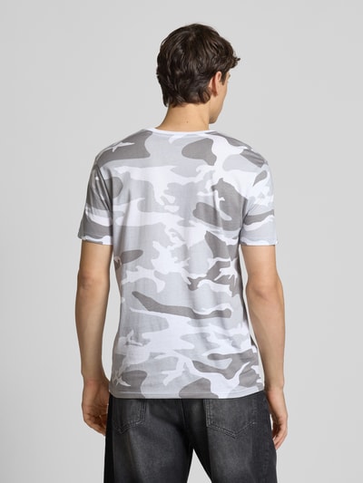 Alpha Industries T-shirt z nadrukiem z logo i okrągłym dekoltem Biały 5