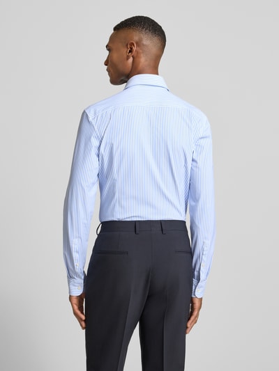 Jake*s Super slim fit zakelijk overhemd met kentkraag Bleu - 5