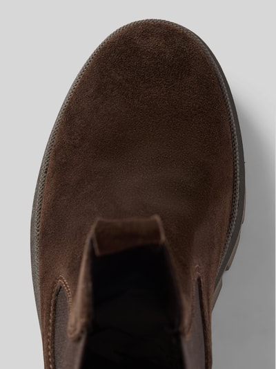 Produktfoto, braune Oberfläche und glatte Textur, Chelseas aus echtem Rindsleder von Tamaris, Damen Chelseas