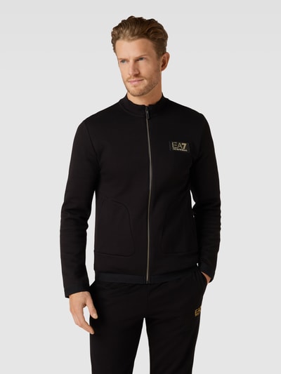 EA7 Emporio Armani Sweatjacke mit Label-Patch Black 4