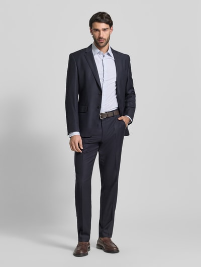 BOSS Slim Fit Businesshemd aus Lyocell-Baumwoll-Mix Modell 'HANK' Bleu 1
