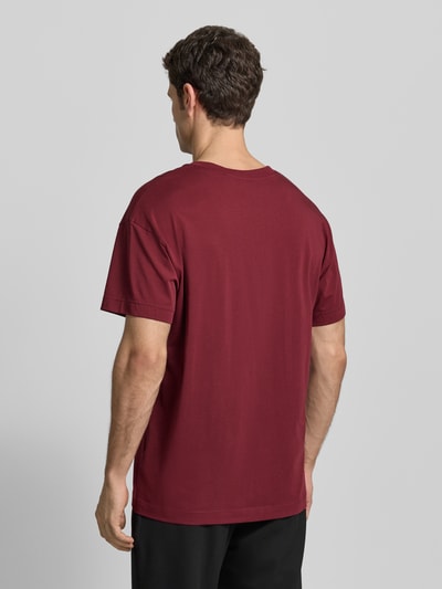 HUGO Relaxed Fit T-Shirt aus Baumwoll-Mix Modell 'LAZE' Bordeaux 5