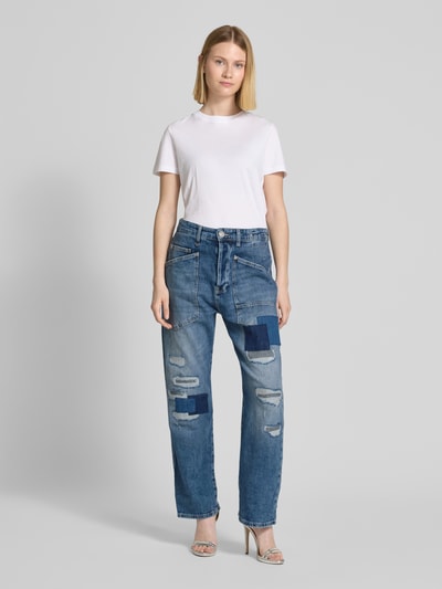 MAC Jeansy o kroju baggy fit z nakładanymi kieszeniami Ciemnoniebieski 1