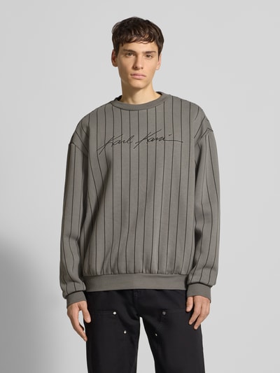 KARL KANI Bluza z wyhaftowanym logo Jasnoszary 4