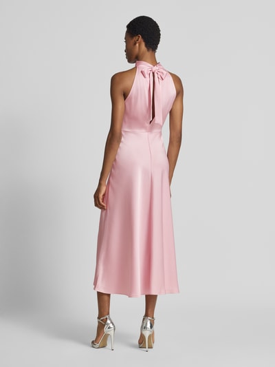 Samsøe Samsøe Jurk van satijn met hals met halter model 'Modell 'RHEO'' Mauve - 5