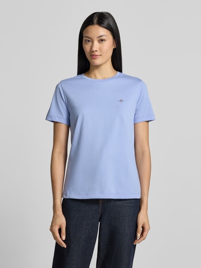 GANT Regular fit t-shirt van puur katoen Lichtblauw - 4