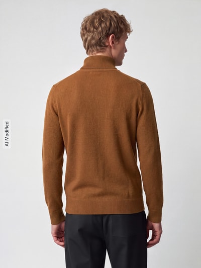Selected Pullover met col Koper - 5
