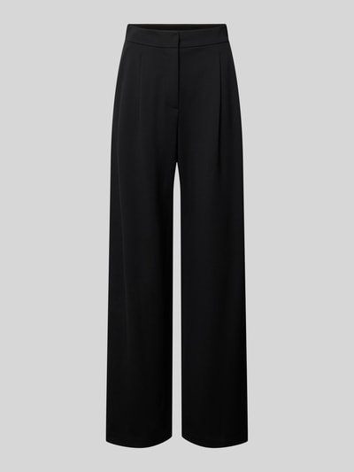 Produktfoto, schwarze Bundfaltenhose mit Weite Beine und Eingrifftaschen aus Viskose-Mix mit Stretch-Anteil von Emporio Armani
