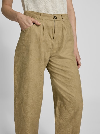 Christian Berg Woman Stoffhose aus Baumwoll-Leinen-Mix Taupe 3