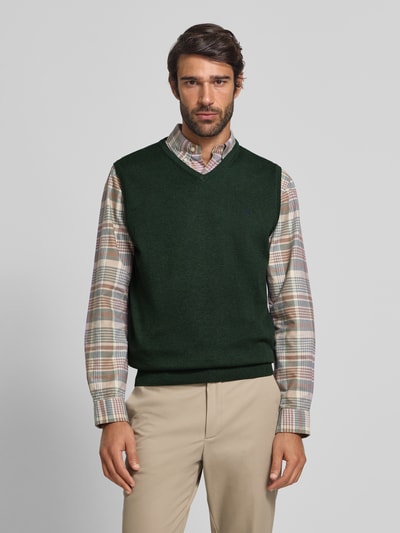 Fynch-Hatton Pullunder mit Logo-Detail Modell 'Slipover Superfine' Bottle 4