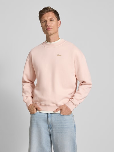 BLKVIS Sweatshirt met labelstitching Oudroze - 4