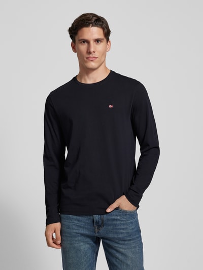 Napapijri Longsleeve mit Label-Stitching Black 4