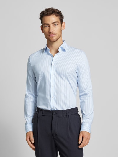 OLYMP No. Six Super slim fit zakelijk overhemd met kentkraag Bleu - 4