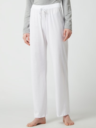 Hanro Luźne spodnie z bawełny merceryzowanej model ‘Cotton Deluxe’  Biały 4