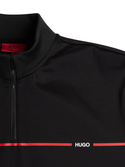 HUGO Poloshirt mit Reißverschluss Modell 'Daxham' Black 2