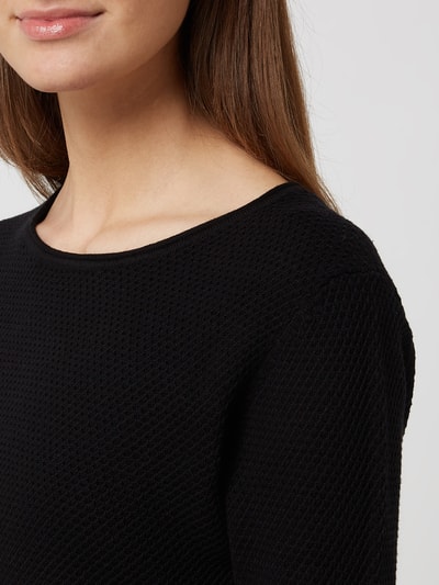 Tom Tailor Pullover mit Wabenstruktur  Black 3