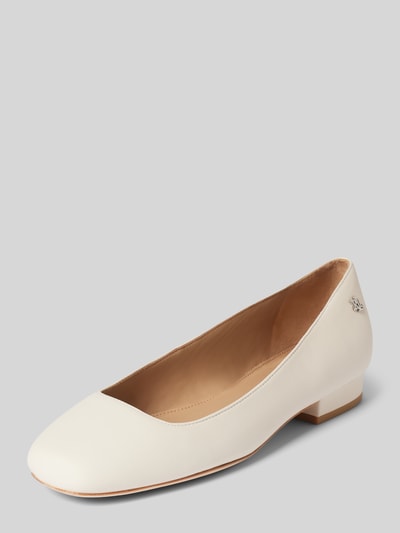 Lauren Ralph Lauren Ballerinas mit Blockabsatz Modell 'EMELLIE' Offwhite 1