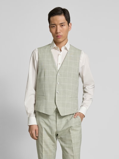 Strellson Slim Fit Anzugweste mit Knopfleiste Lind 4