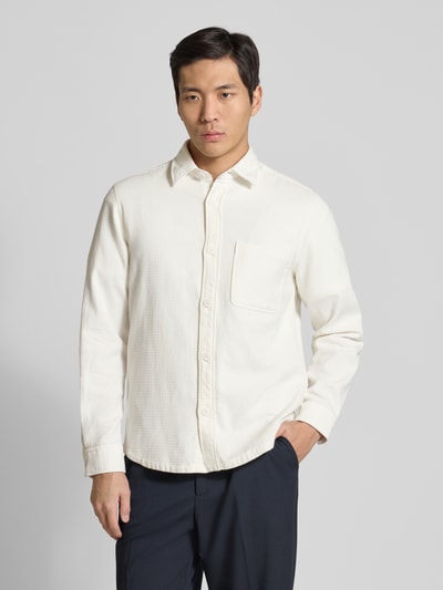 JOOP! COLLECTION regular fit overhemdjack met structuurpatroon model 'Knox' Offwhite - 4