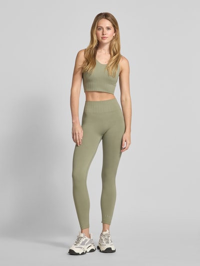 BORN LIVING YOGA Crop Top mit Rundhalsausschnitt Schilf 1