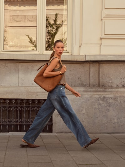 Gestuz Barrel fit jeans in used-look Jeansblauw - 6