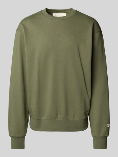 CHAMPION Sweatshirt mit Label-Stitching Oliv 1