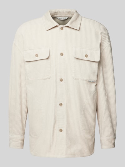 Casual Friday Overhemdjack met borstzakken, model 'corduroy' Offwhite - 2