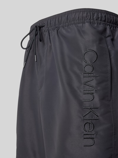 Calvin Klein Underwear Zwembroek met labelstitching Zwart - 2