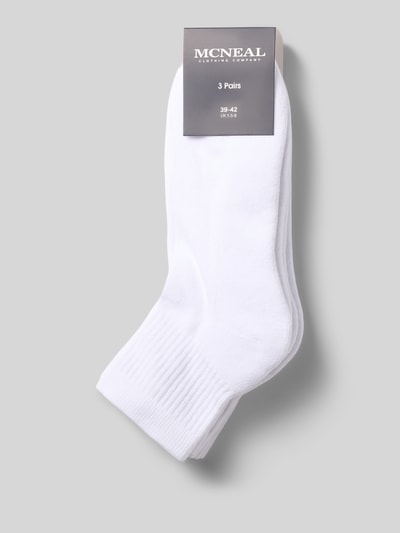 Produktfoto, Socken mit elastischem rippenbündchen im Set van 3 van MCNEAL, katoenmix met stretch, heren, nauwsluitend, wit