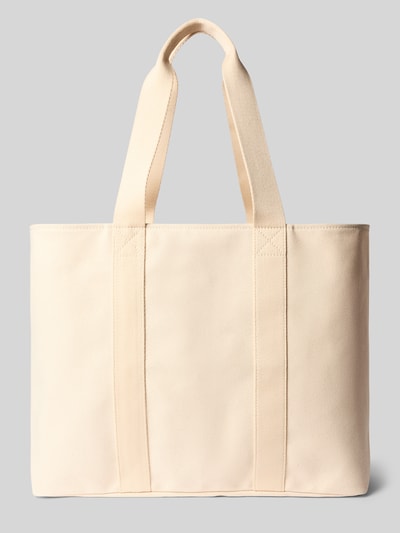 Produktfoto, Strandtasche aus reiner Baumwolle Modell 'BECKY CPR' von HUGO in unifarbener Optik mit Tragehenkeln, Struktur Webware