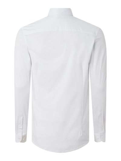 OLYMP Level Five Slim fit zakelijk overhemd van jersey met extra lange mouwen  Wit - 4