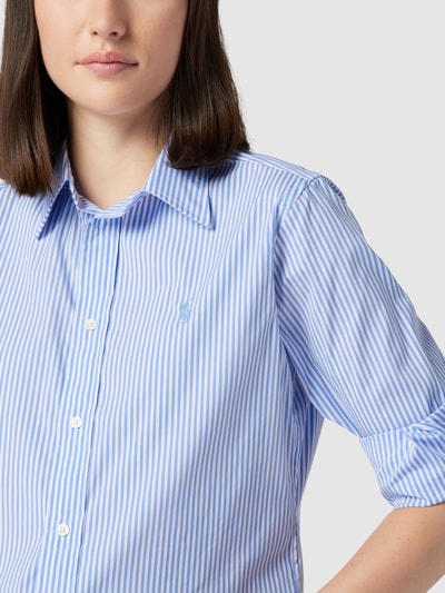 Polo Ralph Lauren Overhemdblouse met streepmotief, model 'GEORGIA' Bleu - 3