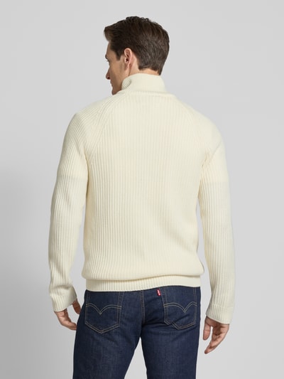 Matinique Gebreide pullover met schipperskraag, model 'Blimey' Offwhite - 5