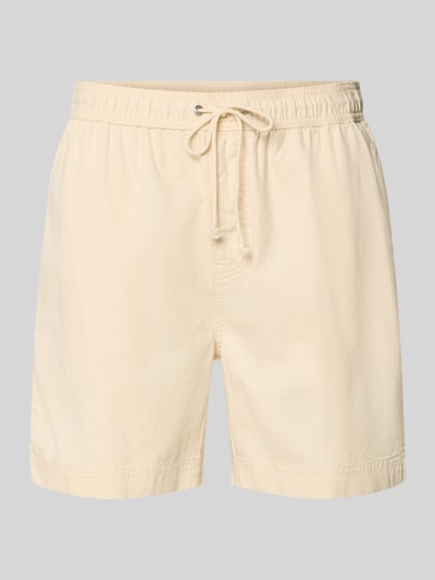 Produktfoto, Regular Fit Shorts mit elastischem Bund Modell 'SUNFADED' von Gant in Beige aus Reine Baumwolle, sichtbarer Tunnelzug, glatte Textur.
