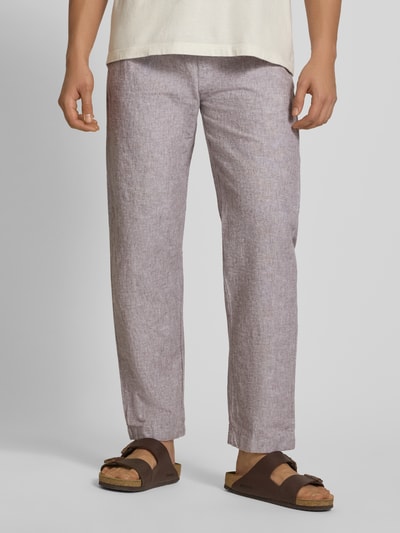 Tommy Jeans Regular Fit Weite Hose aus Leinen-Baumwoll-Mix Hellgrau 4
