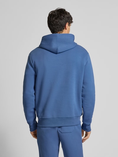Polo Ralph Lauren Hoodie met labelstitching en kangoeroezak Oceaanblauw - 5