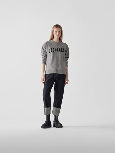 Dsquared2 Sweatshirt mit Label-Print Hellgrau 1